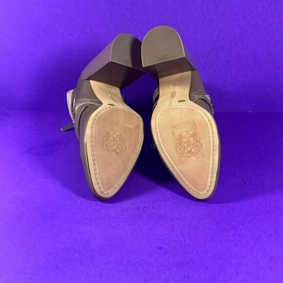 Vince Camuto Erillie Wild Mushroom Leather Moto Ankle Bootie Women's Size 11-NEW - Picture 6 of 7